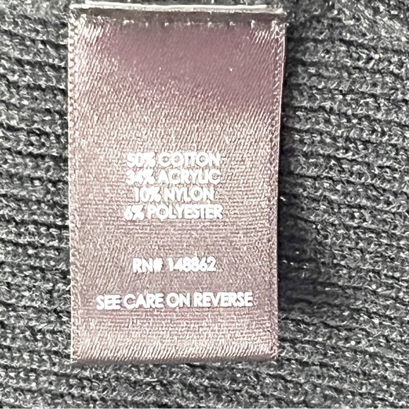 TORRID Black Metallic Open Front Long Sleeves Waterfall Cardigan, Size 0X - Picture 4 of 7